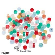 100 piezas de cuentas de piedra rondelle de estilo mixto natural, cuentas espaciadoras de piedra sueltas, cuentas de piedra coloridas para manualidades, para hacer pulseras de dije, collares y suministros de joyería