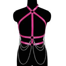 Adjustable Punk Style Leather Body Chain, Waist Belt, Belly Chain, Suitable For Women And Girls, Party Accessories - A - View 16