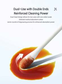 Cofoe 300支装四合一四头清洁棉签（螺旋头/耳勺头/尖头/圆头）一次性化妆棉棒，耳鼻清洁棉签，化妆品，便宜，房间装饰，梳妆台，旅行，卧室，化妆配件，便宜，圣诞礼物，化妆品，化妆工具，便宜货，礼物，女士礼物，圣诞礼物 - 黑與白 - 查看 9