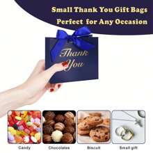 12 piezas/24 piezas Bolsas de regalo pequeñas de 4.5"X1.8"X3.9" para agradecer, mini bolsas de dulces con lazos, perfectas para fiestas, cumpleaños, favores de boda y despedida de soltera, regalos para invitados de boda, cajas de regalo, decoración para recepción de bodas, regreso a la escuela, Día de San Valentín