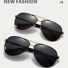 新款男士经典时尚眼镜奢华时尚眼镜时尚舒适复古蛙镜。男士时尚眼镜 - 灰色 - 查看 4