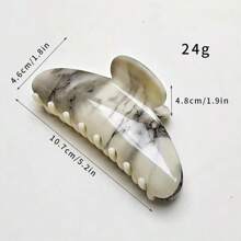 1/3 件女士水彩印花发夹，优雅爪夹，爪夹 - 彩色 - 查看 5