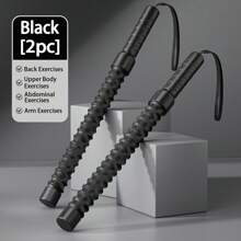 2pcs Portable Grip Non-Slip Fitness Grip Bars, Elastic Strength Training, Physical Non-Slip Fitness Equipment, Battle Rope Fitness Bars, Spring Steel Improvement Strength Workout Bars, Exercise Rope Portable Workout Bars, Fitness Bars For Home Fitness Strength Training Yoga Aid