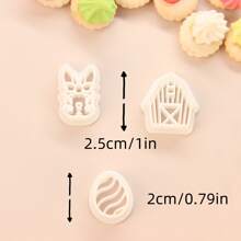 1pc/3pcs Easter Clay Cutters, Polymer Clay Cutters, Rabbit Clay Earring Cutters, Egg Clay Cutter Set, Polymer Clay Earring For Earring Making, Jewelry Making Kits