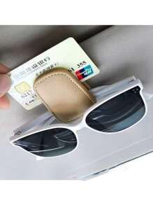1 pezzo Supporto per occhiali per parasole auto, Portaocchiali magnetico multifunzionale