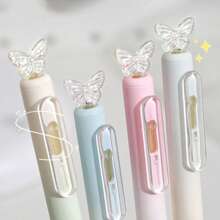 8pcs/4pcs/2pcs/1pc Rotating Butterfly Ballpoint Pens, Gradient Butterfly Push Button Ballpoint Pens, Waterproof Pens For Studying 0.5mm, School/Office Essential, Student Gift - Multicolor - View 1