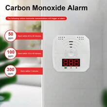 Carbon Monoxide Detector, Portable CO Detector For Travel, Battery Powered CO Gas Monitoring Instrument, Alarm Sound And Light Alarm, Portable CO Detector For Household Kitchen