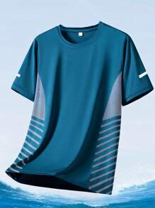 运动户外T恤 男士户外服饰 春夏装 运动上衣 短袖 日常休闲 跑步健身 舒适宽松 网球高尔夫 曲棍球 马术 - 白色 - 查看 5