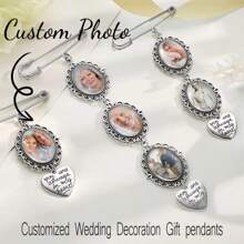 Customized Bridal Bouquet, Bouquet Photos, Wedding Memorial Hall, Memorial Souvenirs, Wedding Gifts, Engraved,Stainless,Colorful,Cute,Adorable,Funny,Kawaii,Y2K,Stylish,Unisex,Casual,Custom,Personalized,Unique,Customized,Ideal Gifts For Him,Ideal Gifts For Her,Her,Boyfriend,Girlfriend,Family,Friends,Vacay Vibes,Apparel Accessories,Halloween Edit,Freshman, Sophomore, Underclassmen - Multicolor - View 2