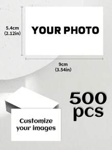 Spersonalizowane wizytówki, 200/500/1000 szt., rozmiar: 9x5,4 cm/3,5x2,1 cala, możliwość personalizacji za pomocą logo, grafiki, tekstu dla firm, podziękowania, zaproszenia, profilu firmy, promocji produktu