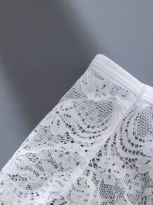 3 chiếc quần lót ren cỡ lớn cho nữ, đơn giản và thời trang gợi cảm - trắng - Xem 6