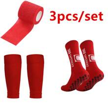 3 双装 女款男款运动袜 腿套 防滑足球袜 防滑袜 - 彩色 - 查看 12
