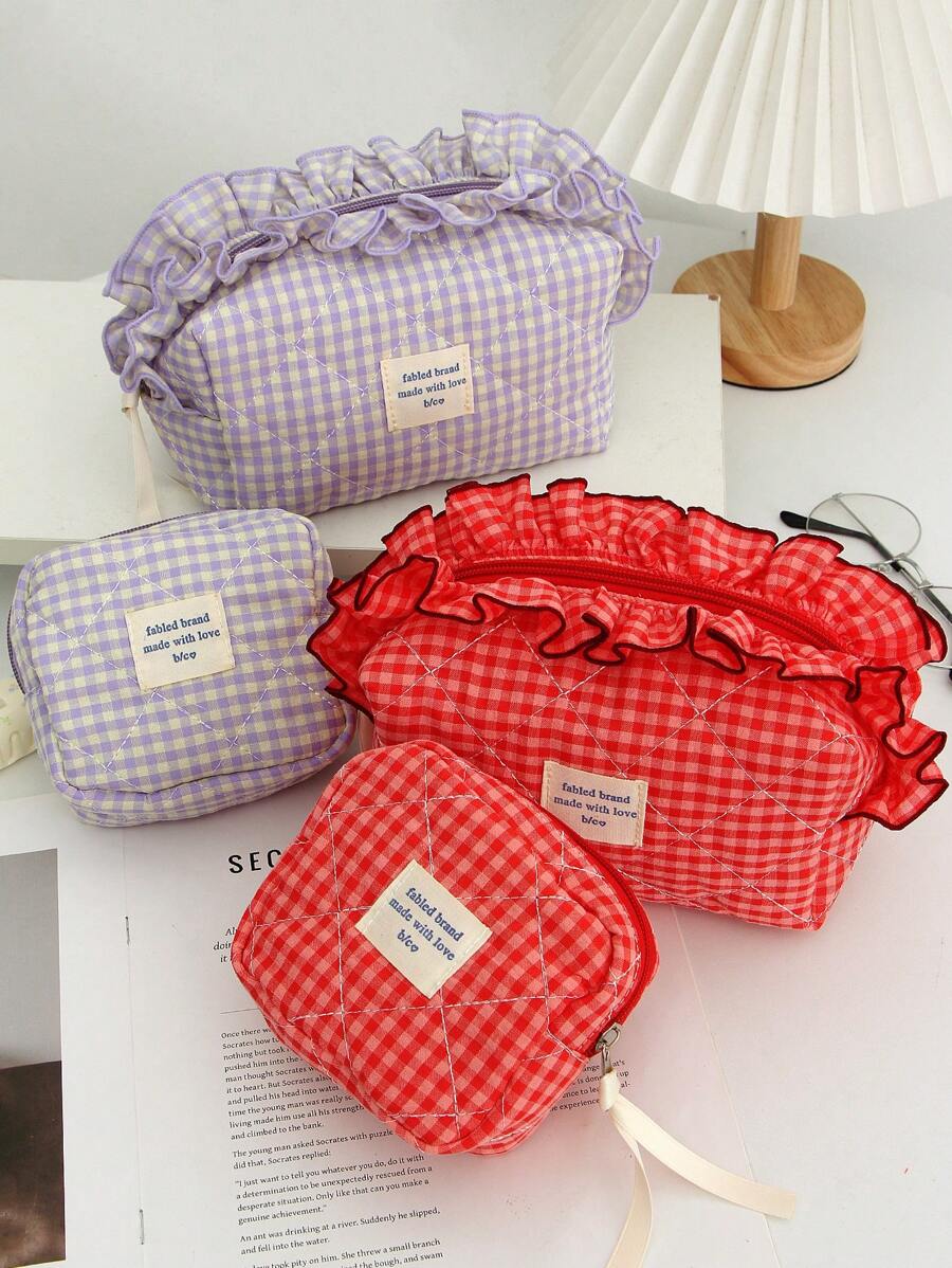 1Pc/Set Túi đựng đồ trang điểm chần bông kẻ caro màu khối Túi đựng mỹ phẩm Túi đựng son môi Túi đựng băng vệ sinh Túi đựng tai nghe Ví Ví đựng đa năng Túi đựng đồ cầm tay có khóa kéo Đựng mỹ phẩm, chăm sóc da, kem dưỡng da tay, dầu dưỡng môi, sơn móng tay, băng vệ sinh, tai nghe, tiền xu, các vật dụng nhỏ Đồ dùng du lịch Đồ dùng đi làm Quà tặng cho người yêu và bạn bè Quà tặng sinh nhật Quà tặng phù dâu Quà tặng ngày lễ tình nhân Bộ túi đựng đồ trang điểm Hộp đựng đồ trang điểm Túi đựng đồ vệ sinh cá nhân Đồ dùng học tập Túi đựng đồ trang điểm Đồ dùng ngày lễ Túi đựng đồ trang điểm Đồ dùng trang điểm Đồ dùng cho ngày lễ Mùa đông Họa tiết da báo Chó xúc xích Quà tặng cho phụ nữ Đồ dùng cho ngày tựu trường - Nhiều màu - Xem 1