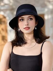 1 Pc Women's Elegant Large Bow Decor Fisherman Hat, Summer Breathable Wide Brim Bucket Hat, Suitable For Outdoor, Travel, Casual Occasions In Spring And Summer - A - View 6