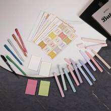 28 件套圣经日记本套装、圣经学习用品、莫兰迪色圣经学习套装、12 支彩色圣经荧光笔和 90 个圣经标签套装、5 支光滑圣经笔等 - 彩色 - 查看 2