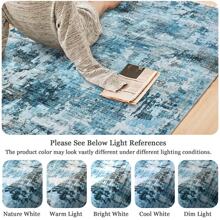 Washable Rug Area Rugs Large Modern Area Rug For Bedroom Indoor Soft Rug Accent Rug Non Slip Low Pile Throw Carpet For Dining Room Office, Living Room Rug