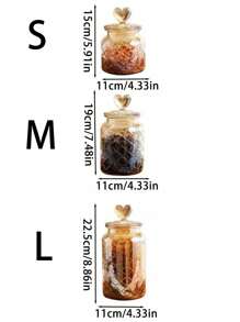 1 lọ thủy tinh có nắp đậy bằng nút bần cao su, dùng để đựng gia vị, muối, đường, cà phê, trà, kẹo, hộp đựng thực phẩm 500ml/800ml/1200ml - Nhiều màu - Xem 3