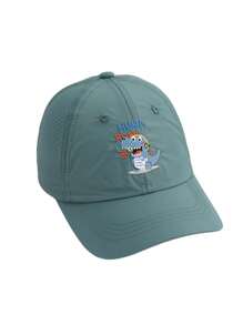 1pc Kids Cartoon Embroidered Dinosaur Quick Dry Sun Protection Baseball Cap, Spring/Summer, All Season Snapback Hats