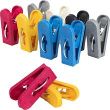 Pinzas para Colgar Ropa / Tendedero | 36 Ganchos Multiusos para Lavandería, Alimentos y Manualidades | Clips de Plástico Reciclado de Máxima Resistencia | Paquete de 36 Piezas