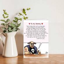 1 张搞笑母亲节贺卡 - 卡通漫画幽默，带信封的搞笑卡片 - 致我的妈妈