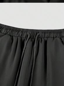 1 套男士黑色 Dashiki 服装，优雅简约设计，带纽扣，长袖圆领，侧开衩下摆，松紧腰裤，非洲时尚，男士休闲衬衫和长裤 2 件套，新季，适合聚会、约会、商务、日常穿着、文化活动、传统仪式 - 黑色 - 查看 9