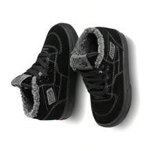 Vans 儿童 HALF CAB 保暖舒适休闲运动鞋，街头风滑板鞋 VN0A38ED58J - 黑色 - 查看 5