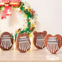 1 件迷你 8 键卡林巴拇指钢琴，适合初学者、音乐爱好者和演奏者的礼物，可爱的乐器钥匙扣配件