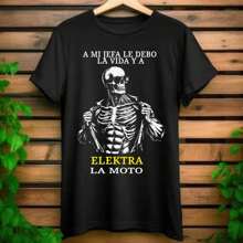 PLAYERA UNISEX CALACAS CHIDAS GYM URBAN CALAVERAS 1pc de camiseta de 100% algodón con estampado digital - Negro - Ver 1