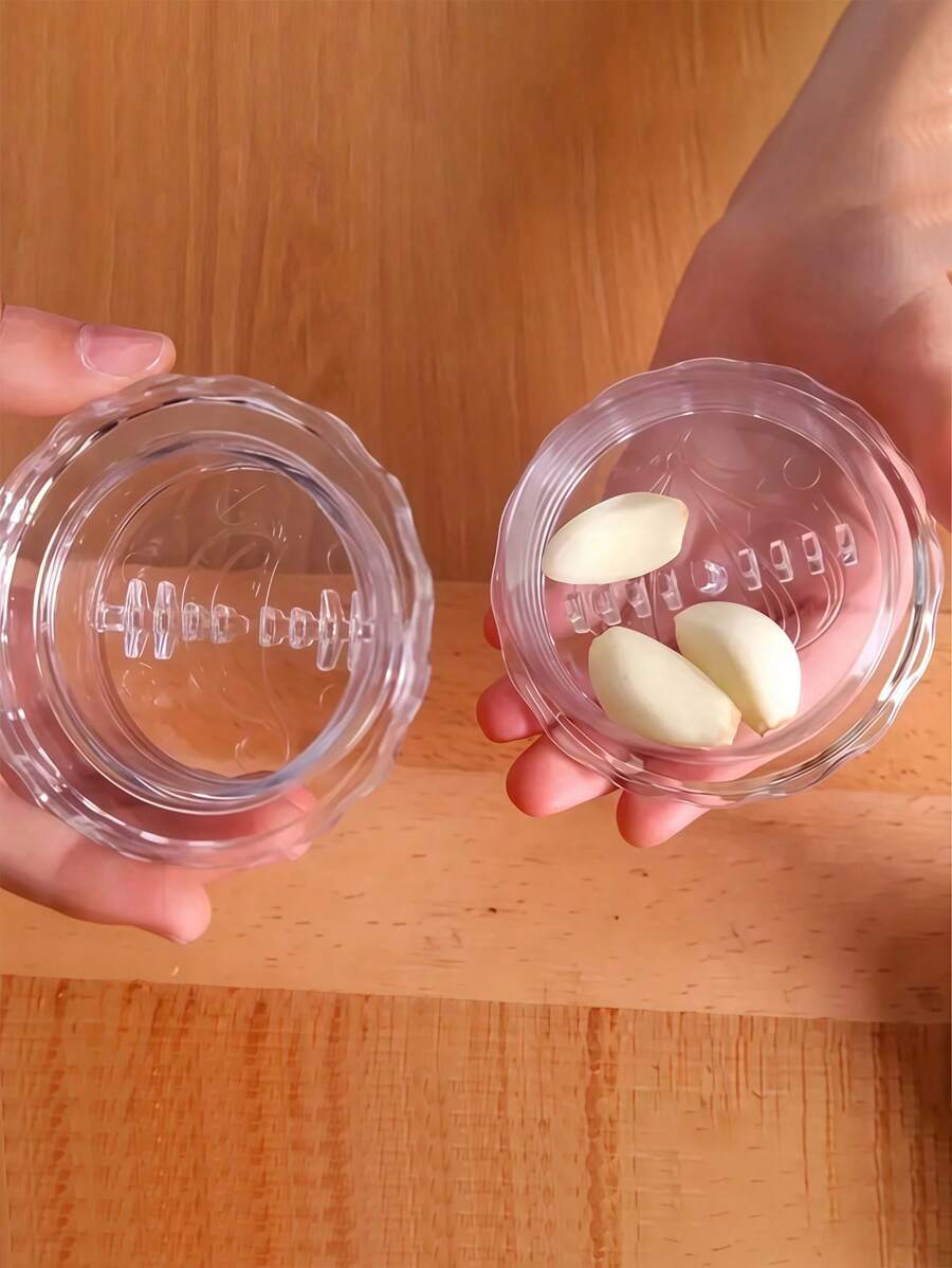 1 件装大蒜扭绞器、压制大蒜扭绞器、大蒜盒、大蒜捣碎器、大蒜压碎器、大蒜压榨器、厨房蒜末、手动大蒜研磨器、厨房大蒜压榨器、手动捣碎大蒜、姜压碎器、处理器、食物切碎器 - 無色 - 查看 1