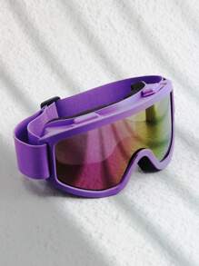 New Oversized Frame Yellow Lens Ski Goggles, One-Piece Night Vision Windproof For Single/Double Board Outdoor Sports Cycling High Definition Mountaineering Panoramic Protective Eyewear