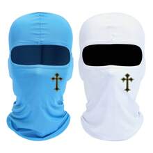 4pcs/2pcs/1pc Cross Printing Ski Mask Spring And Summer Balaclava Face Mask For Men Women UV Protection Windproof Scarf For Snowboard Motorcycle - Multicolor - View 9