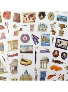 32 tờ nhãn dán Washi và 20 tờ giấy dán sổ lưu niệm, chủ đề kiến trúc du lịch thế giới, sổ dán sổ lưu niệm, sổ kế hoạch, văn phòng phẩm thẩm mỹ, đồ dùng học tập, trở lại trường - Nhiều màu - Xem 6