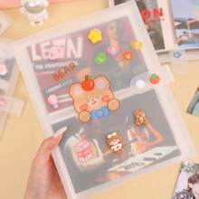 3/4/5/6/7 Inch Frosted Transparent Snap Button Photo Album, 80/160/200 Card Slots, Suitable For Storing Photos And Postcards
