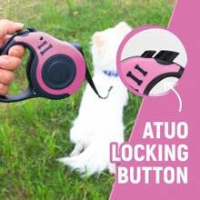 Retractable Dog Leash Automatic Telescopic Tractor Dog Tape, Pet Tape 16 FT Convenient, With Folding Bowl, Dispenser, Rubbish Bags, Suitable For Small And Medium Dogs
