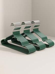 10 件女士简约优雅塑料涂层加厚衣架成人衣柜整理衣架防滑无痕无痕迹适用于洗衣烘干和内衣储存 - 彩色 - 查看 12