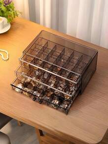 1 Transparent Cosmetics Storage Box, 72 Grid Acrylic Storage Box Drawer Type Multi-Layer Cosmetics Storage Display Rack, Large Capacity Fixed Skin Care Products Storage Box, Multi-Functional Cosmetics Storage Rack, Acrylic Transparent Cosmetics Storage Box, Large Capacity Skin Care Products Stationery Storage Box - Multicolor - View 18