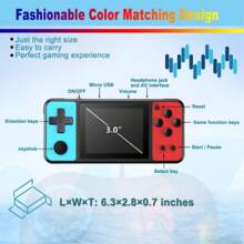 SN-380 Arcade Games Handheld 3.0 "Two-Player Console Blue /BL867 Handheld Console Two-Player Console Mini Two-380 Models - Blue - View 4