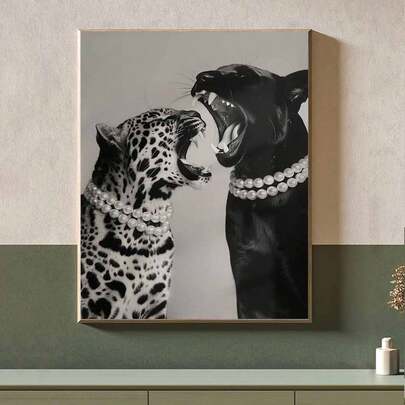 5D DIY Diamond Painting Mosaic - Fierce Tiger, Diamond Art Craft Kit For Home Decor Wall Decoration, Gift For Friends On , Christmas, Valentine's Day, Halloween, Thanksgiving