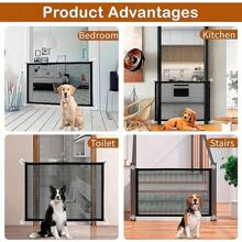 Portable Pet Gate, Suitable For Doorways - Quickly Foldable Mesh Fence, Fit For Small Dogs - Adjustable, Child-Proof, Durable Design, Suitable For Hallways, Doorways And Stairways, Christmas Gift - Multicolor - View 4