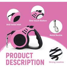 Retractable Dog Leash Automatic Telescopic Tractor Dog Tape, Pet Tape 16 FT Convenient, With Folding Bowl, Dispenser, Rubbish Bags, Suitable For Small And Medium Dogs