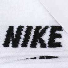 Nike 2 双男女通用黑色多用途踝袜 - 白色 - 查看 5