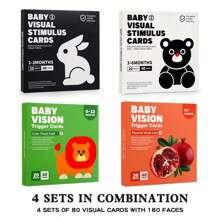 Black & White Flash Cards For Newborn Babies Visual Stimulation, 0-36 Months Infant Colorful Tracking Cards, Educational Cognitive Cards - Visual Cards - View 15