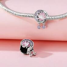 1 件 S925 银粉色系列动物植物花蝴蝶蜻蜓莲花月亮元素吊坠和串珠项链，浪漫简约美丽创意日常佩戴和送礼珠宝，适合女性、派对 - 銀色 - 查看 9