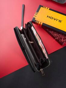 HOVI'S Cartera multifuncional y elegante para negocios, de peso ligero con múltiples compartimentos para tarjetas, de gran capacidad, billetera larga para jóvenes