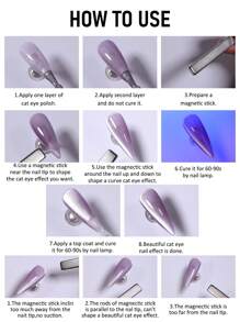 annies 10ml/1pc 月光乳白色猫眼指甲油凝胶，2025年新品闪亮瓷白色玻璃珠猫眼UV/LED凝胶抛光，美甲DIY