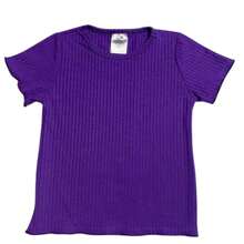 Summer Ribbed Set With FruFru For Girls - Màu tím - Xem 3