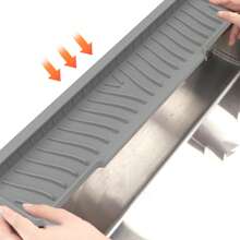 Large Opening Drain Mat, Silicone Sink Drainer Mat, Non-Slip Sloped Drainage Mat For Kitchen - Multicolor - View 5