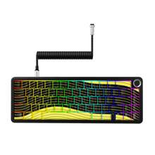 FREEWOLF ATTACK SHARK X65PRO HE Rapid Trigger-toetsenbord, magnetisch toetsenbord, 0,01 mm RT-nauwkeurigheid gamingtoetsenbord met C01PRO-spiraalkabel, magnetische schakelaar, tri-mode, 0,125 ms latentie, 8K pollingsnelheid, voor gamers
