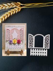 Troqueles de corte de metal para ventanas y cercas, plantillas para estarcir, troqueles para hacer tarjetas de felicitación, manualidades de recortes de papel para tarjetas, plantillas de troquelado para hacer tarjetas de regalo