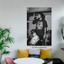 Framed Vintage Cole Rapper Art - Music Poster For Bedroom Aesthetics, Perfect For Room Decor - Framed - View 5